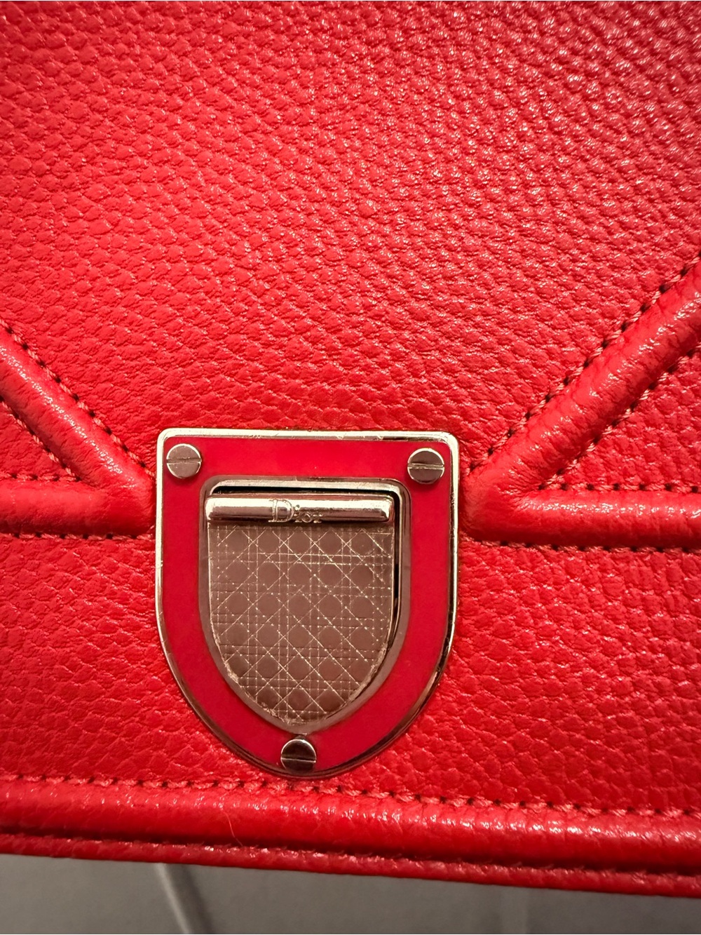 Dior Diorama Red Leather Purse - Picture 6 of 15